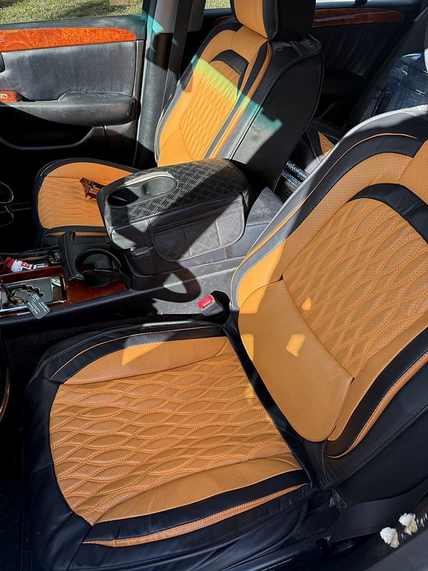 Custom quilted two-tone car seats