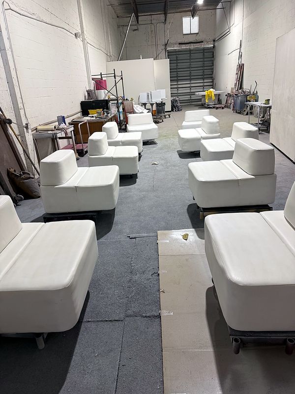 Event lounge seating. Full set in white, ready to deliver