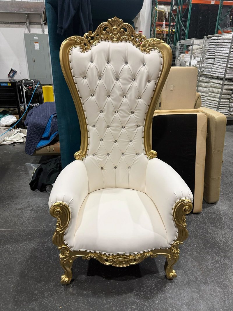 Gold throne chair